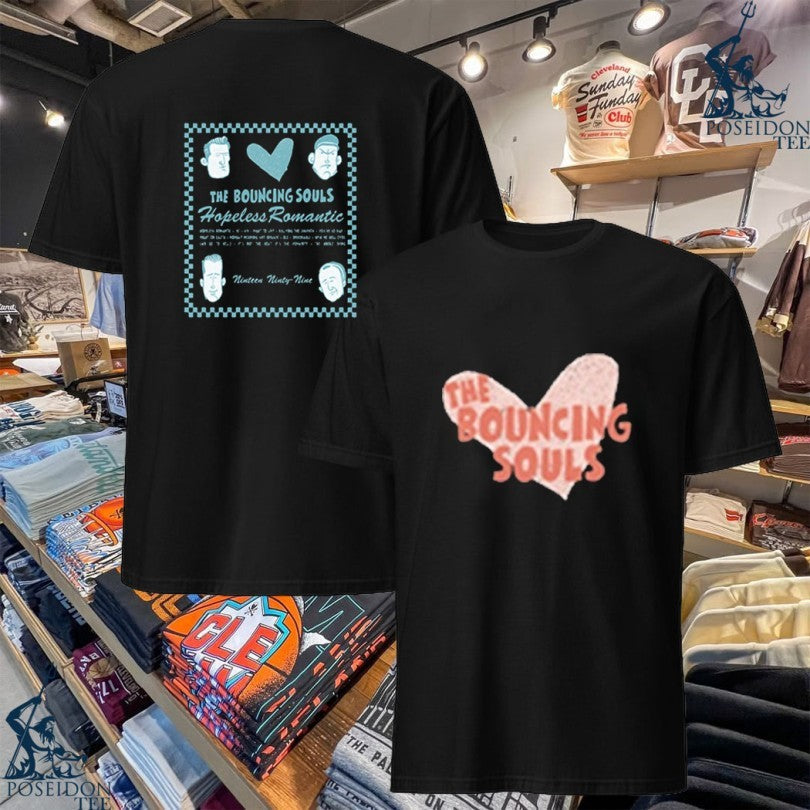 The Bouncing Souls Hopeless Romantic Hearts T-shirt Unisex T-shirt, Sweatshirt, Hoodie, Long Sleeve Tee - T-Shirt, Sweatshirt, Hoodie