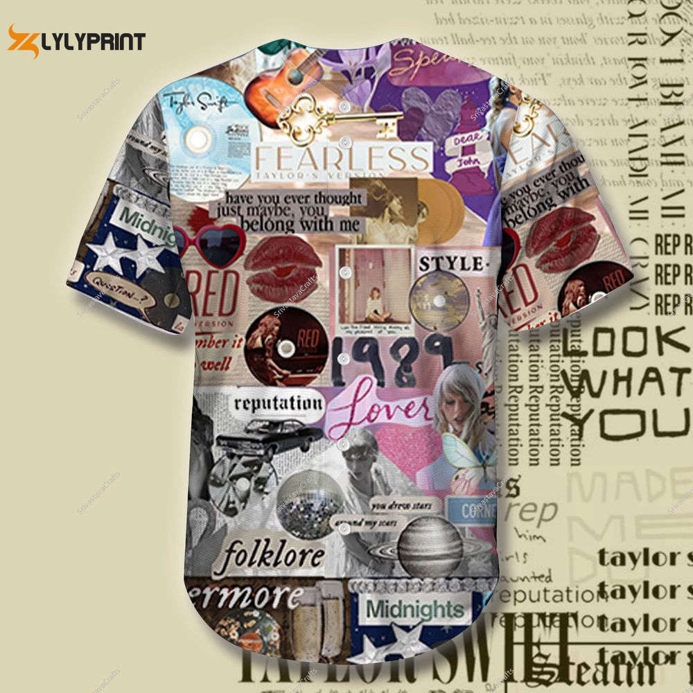 The Eras Tour Baseball Jersey, taylor version Jersey Shirt, Taylor Merch - lylyprint.com baseball jersey product view 2