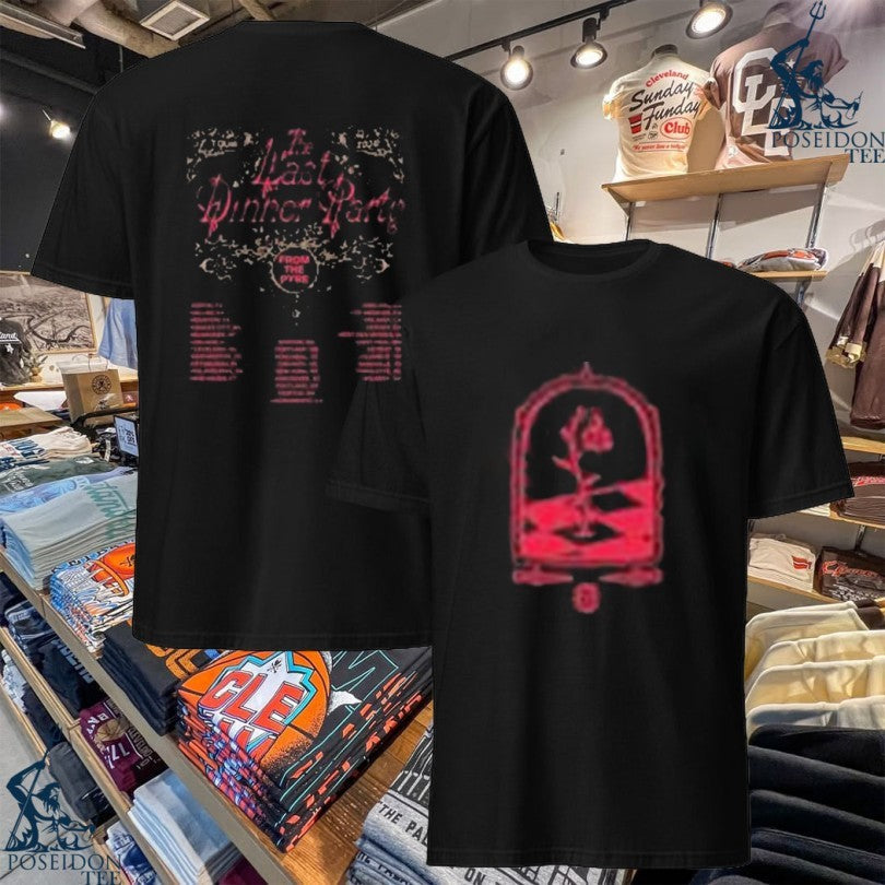 The Last Dinner Party Red Rose Black Tour T-shirt Unisex T-shirt, Sweatshirt, Hoodie, Long Sleeve Tee - T-Shirt, Sweatshirt, Hoodie