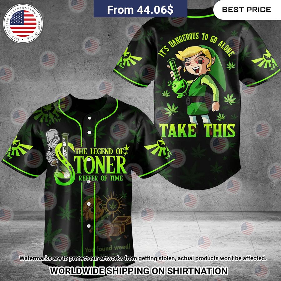 The Legend Of Stoner Reefer Of Time Baseball Jersey baseball jersey product view 1