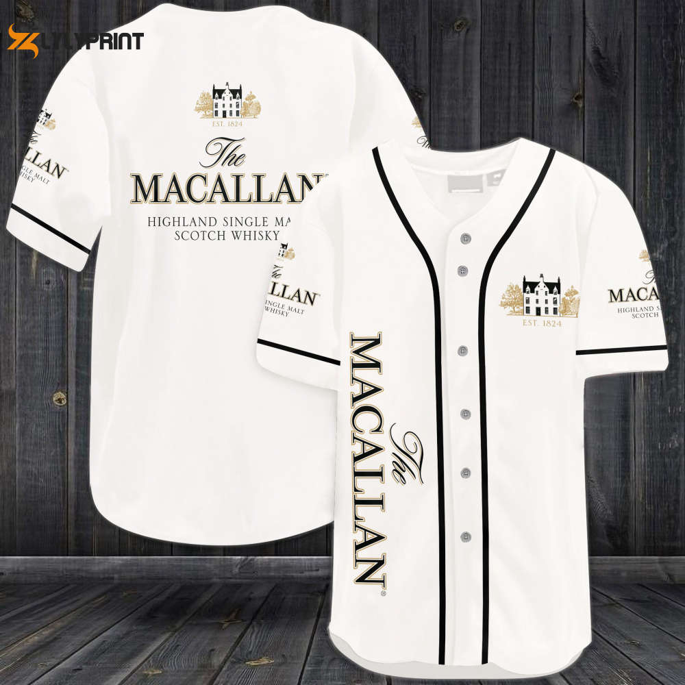 The Macallan Scotch Whiskey Baseball Jersey - lylyprint.com baseball jersey product view 1