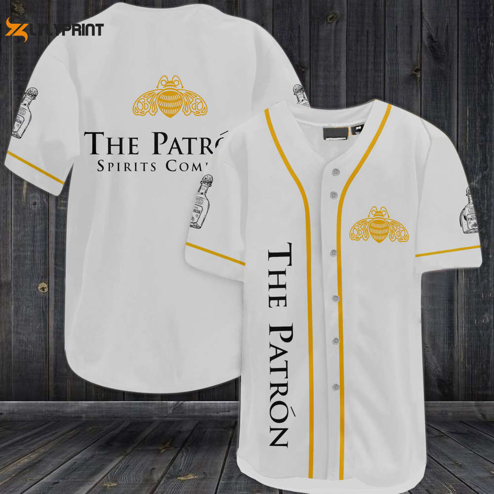 The Patron Whiskey Baseball Jersey - lylyprint.com baseball jersey product view 1