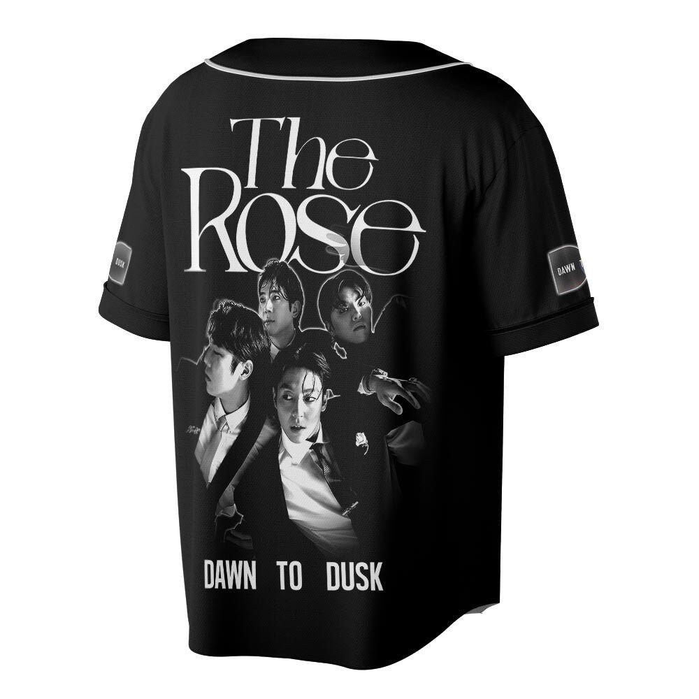 The Rose Kpop Baseball Jersey , Dawn To Dusk World Tour 2023 Baseball Jersey For Men Women - lylyprint.com baseball jersey product view 2