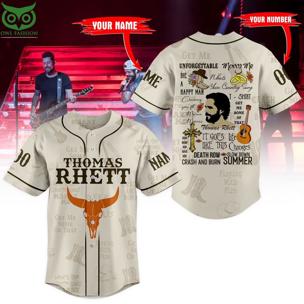 Thomas Rheft Albums Customized Baseball Jersey Shirt baseball jersey product view 1