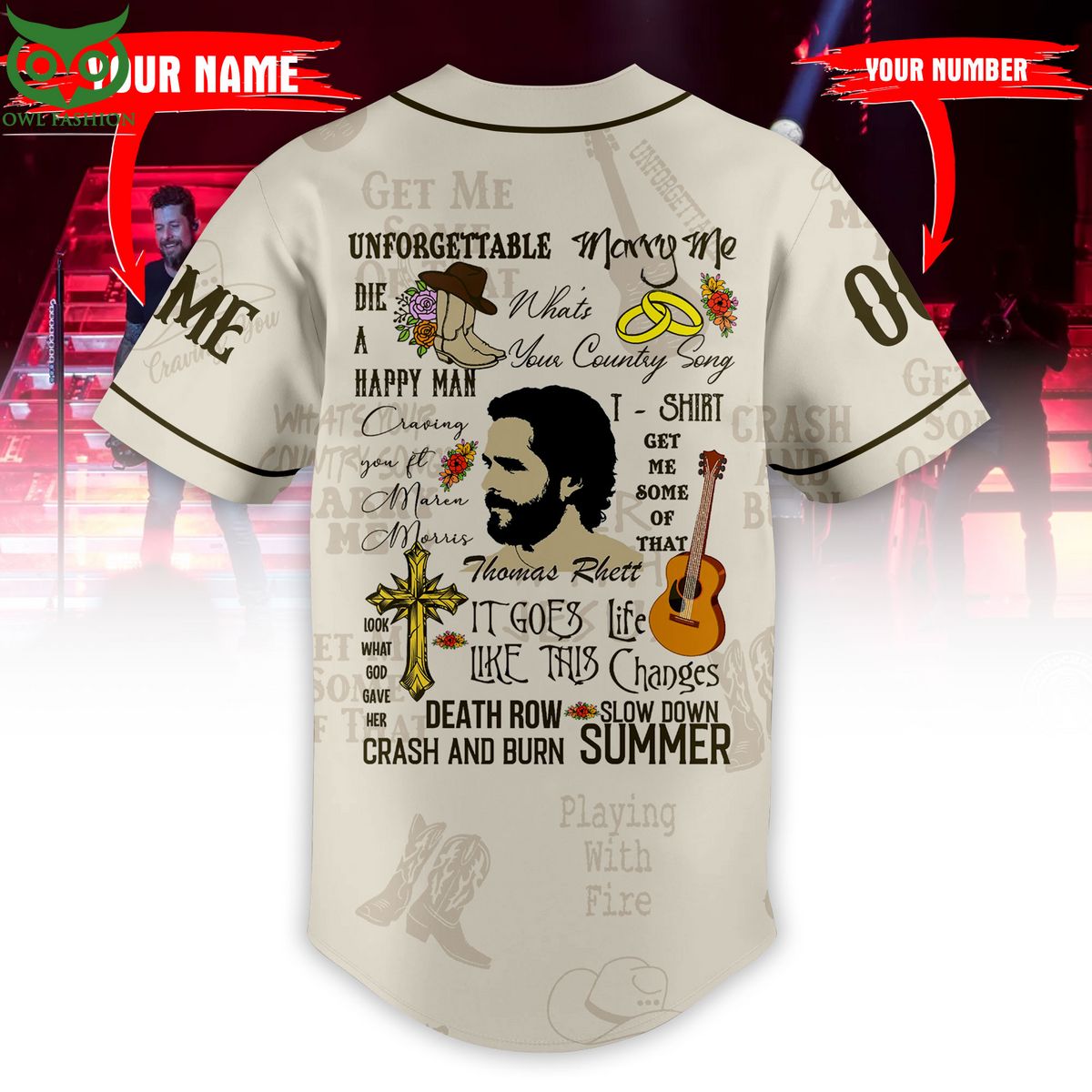 Thomas Rheft Albums Customized Baseball Jersey Shirt baseball jersey product view 3
