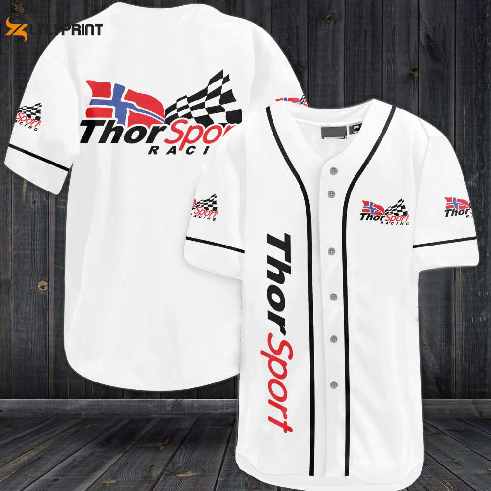 Thor Sport Racing Baseball Jersey - lylyprint.com baseball jersey product view 1