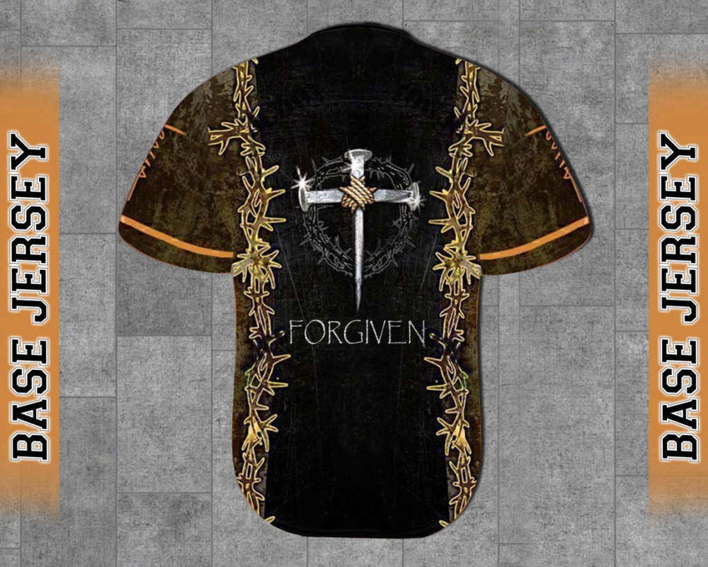 Colorful Thorn Cross Christian Baseball Jersey Adult Unisex S-5XL Full Size - Aopprinter baseball jersey product view 3