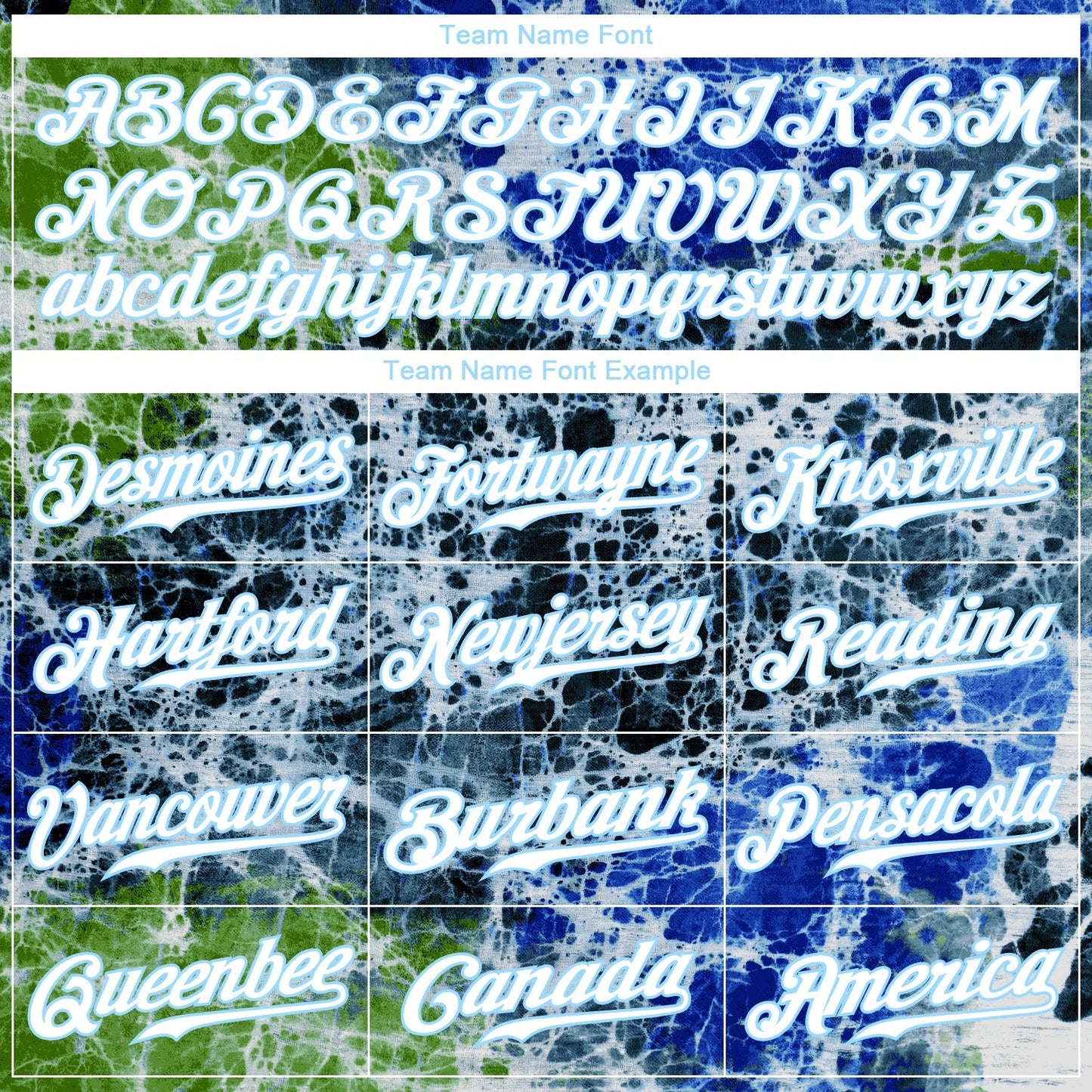 Custom Tie Dye White-Light Blue 3D Authentic Baseball Jersey baseball jersey product view 4