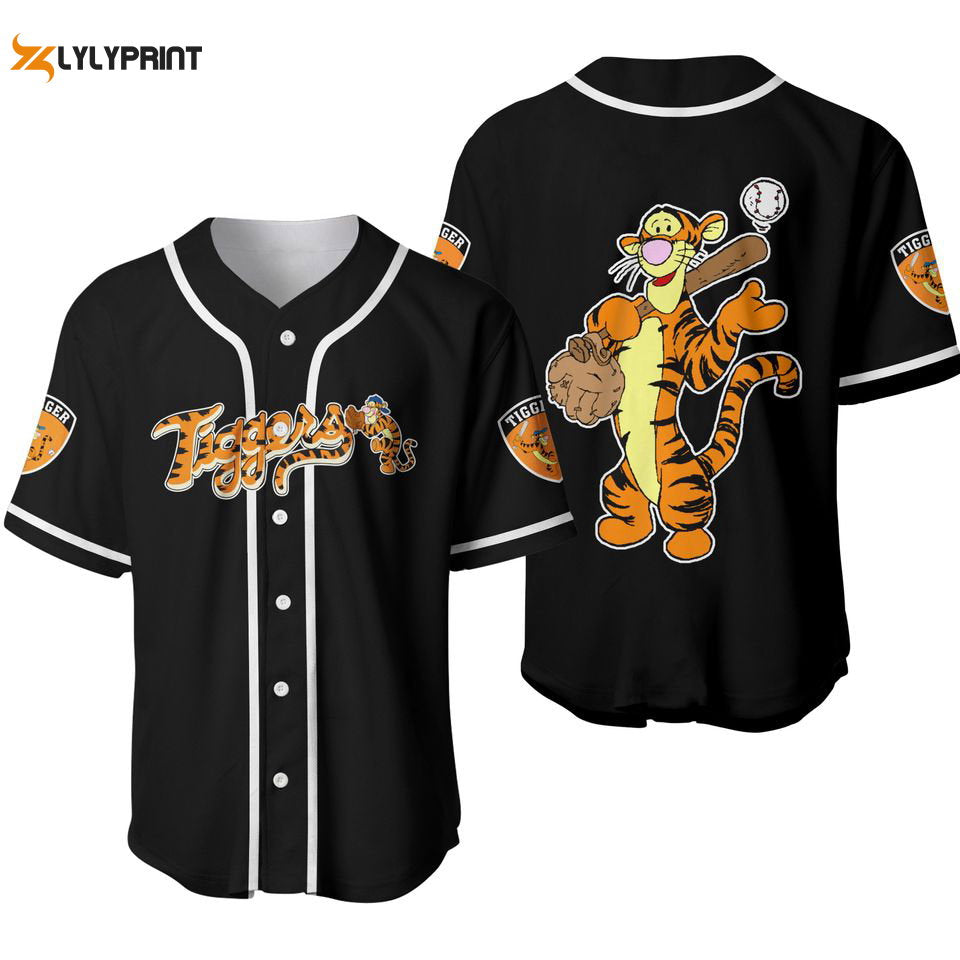 Tigger Winnie Pooh Baseball Jersey Shirt - lylyprint.com baseball jersey product view 2