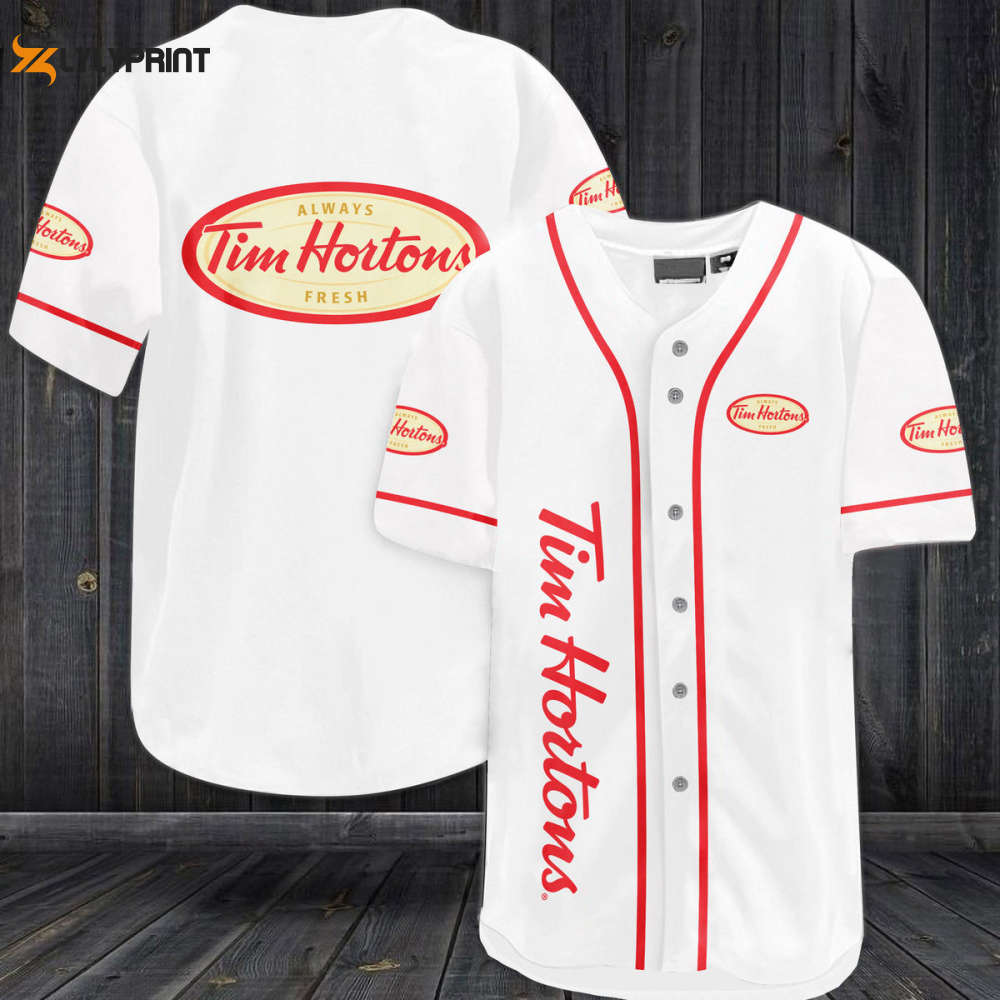 Tim Hortons Always Fresh Baseball Jersey - lylyprint.com baseball jersey product view 1