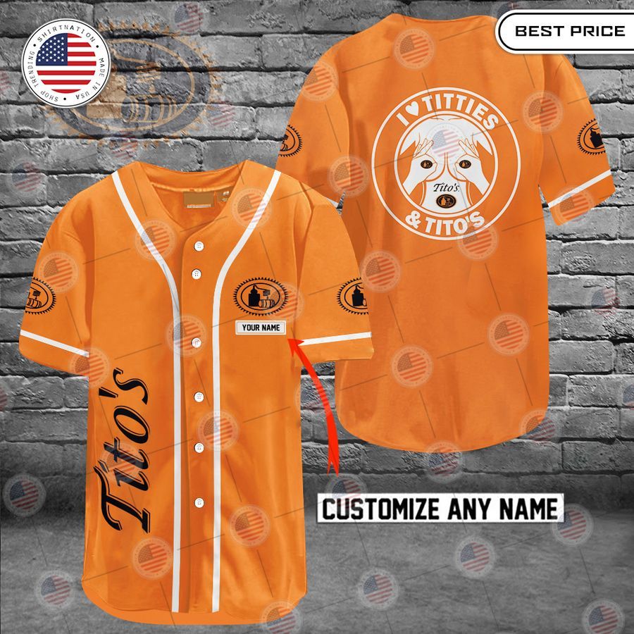 HOT Tito I love titties and Tito Custom Baseball jersey baseball jersey product view 1