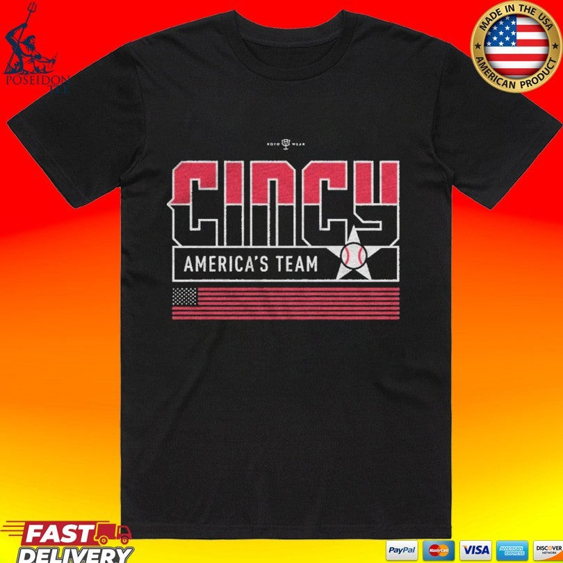 TJ Friedl Cincy Americas Team T-shirt Unisex T-shirt, Sweatshirt, Hoodie, Long Sleeve Tee - T-Shirt, Sweatshirt, Hoodie