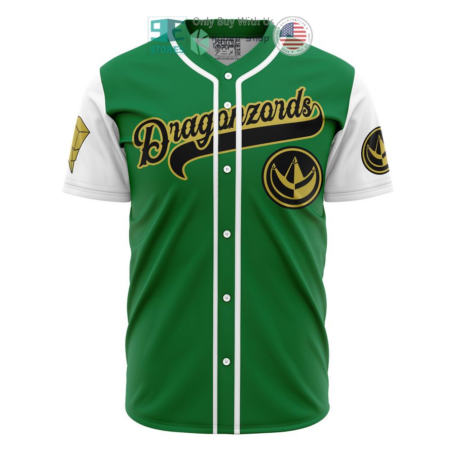 BEST Tommy Dragonzords Green Power Rangers Baseball Jersey baseball jersey product view 1