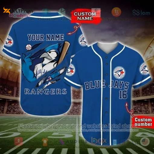 Toronto Blue Jays Baseball Jersey BJ0005 - lylyprint.com baseball jersey product view 1
