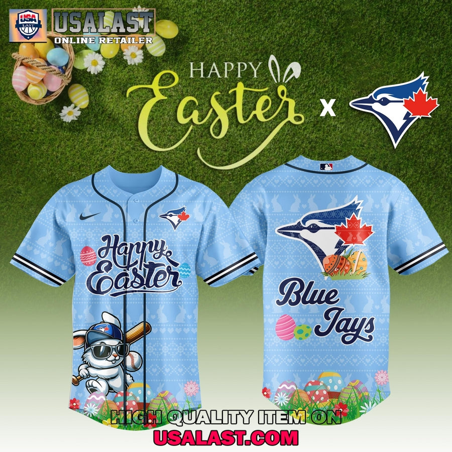 Toronto Blue Jays Happy Easter 2025 Baseball Jersey baseball jersey product view 1