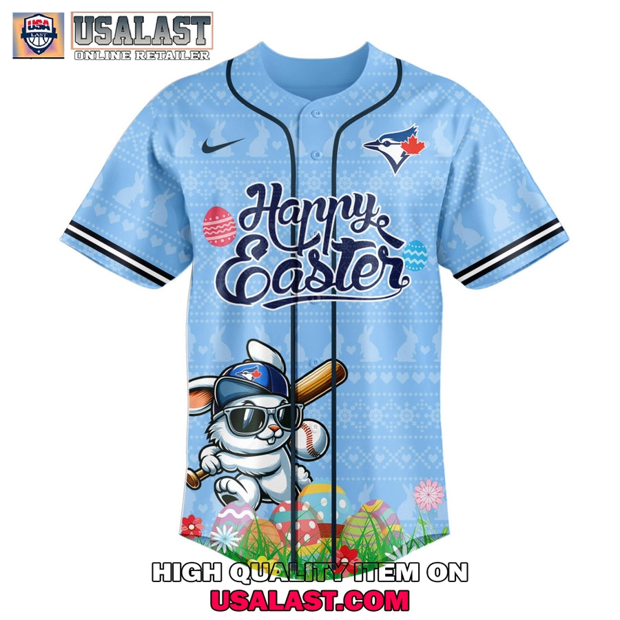 Toronto Blue Jays Happy Easter 2025 Baseball Jersey baseball jersey product view 2