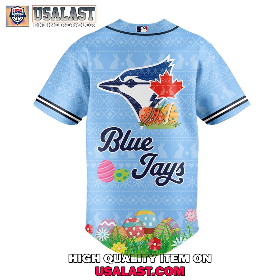 Toronto Blue Jays Happy Easter 2025 Baseball Jersey baseball jersey product view 3