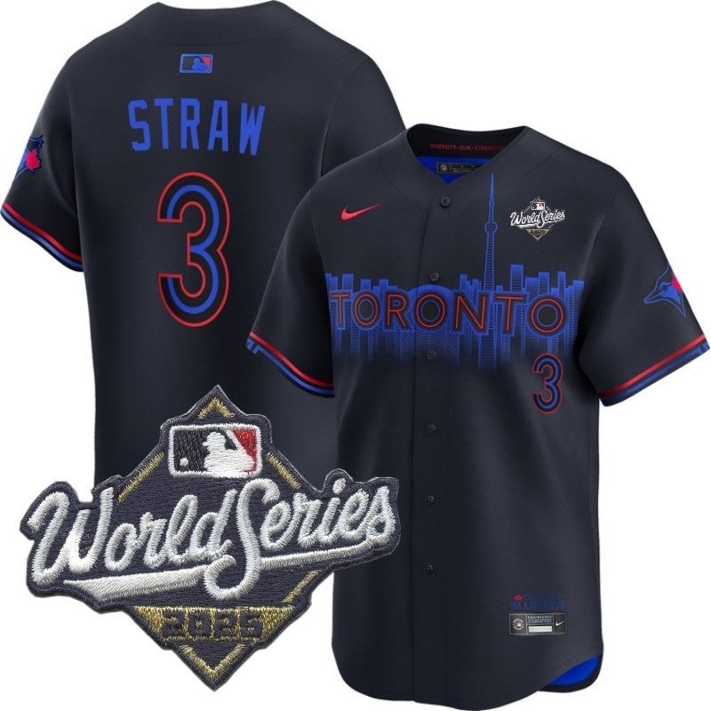 toronto blue jays #3 myles straw city connect Baseball Jersey baseball jersey product view 1