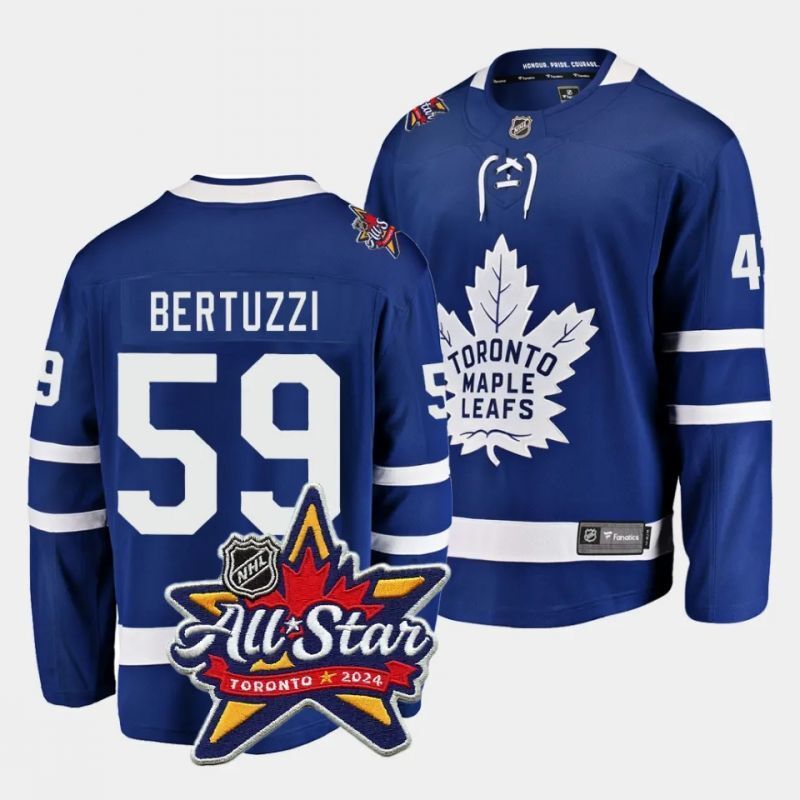 toronto maple leafs #59 tyler bertuzzi 2024 nhl all-star patch royal blue jersey Hockey Jersey hockey jersey product view 1