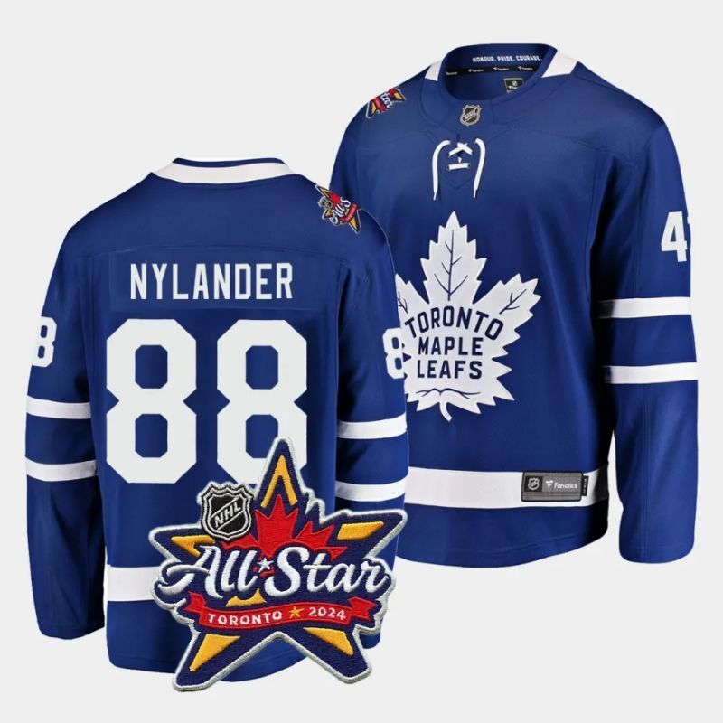 toronto maple leafs #88 william nylander 2024 nhl all-star patch royal blue jersey Hockey Jersey hockey jersey product view 1
