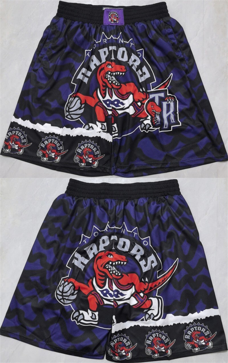 toronto raptors black shorts (run small) Basketball Jersey basketball jersey product view 1