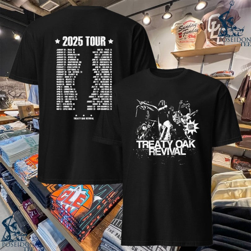 Treaty Oak Revival 2025 Tour T-shirt Unisex T-shirt, Sweatshirt, Hoodie, Long Sleeve Tee - T-Shirt, Sweatshirt, Hoodie