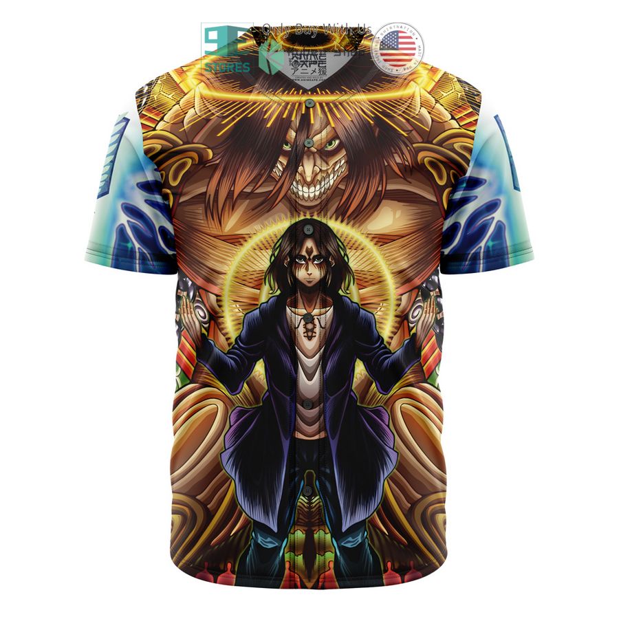 BEST Trippy Eren Yeager Timeskip Attack on Titan Baseball Jersey baseball jersey product view 1