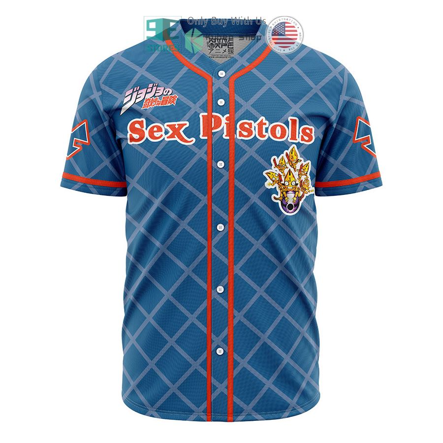 BEST Trippy Guido Mista Six Bullets Jojo's Bizarre Adventure Baseball Jersey baseball jersey product view 1