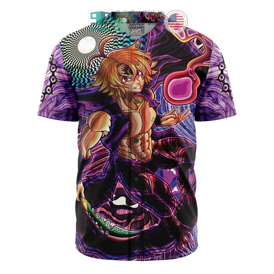 BEST Trippy Meliodas Assault Mode Seven Deadly Sins Baseball Jersey baseball jersey product view 1