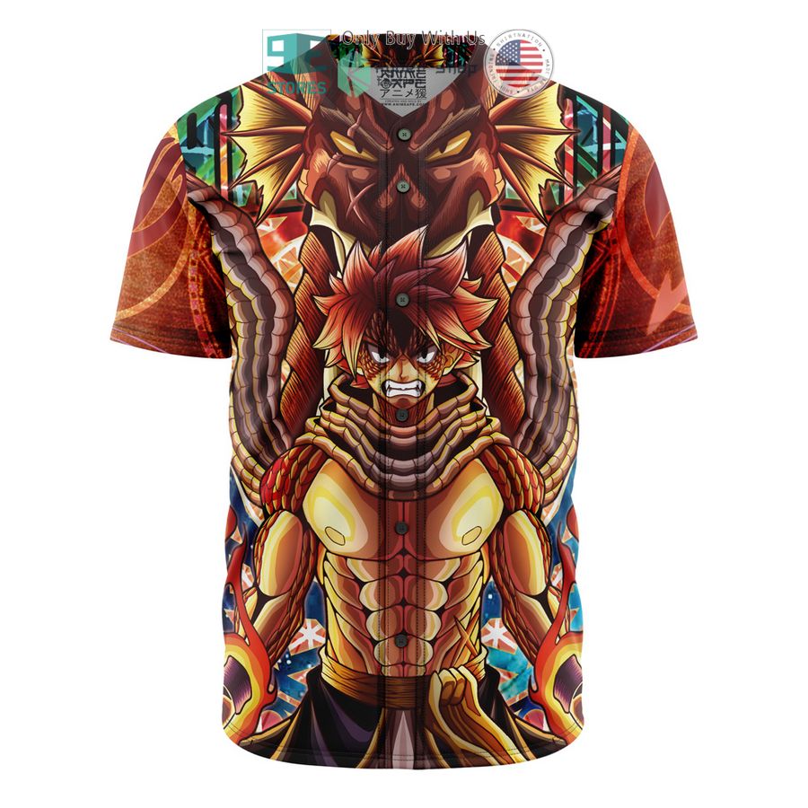 BEST Trippy Natsu Dragneel x Igneel Fairy Tail Baseball Jersey baseball jersey product view 1