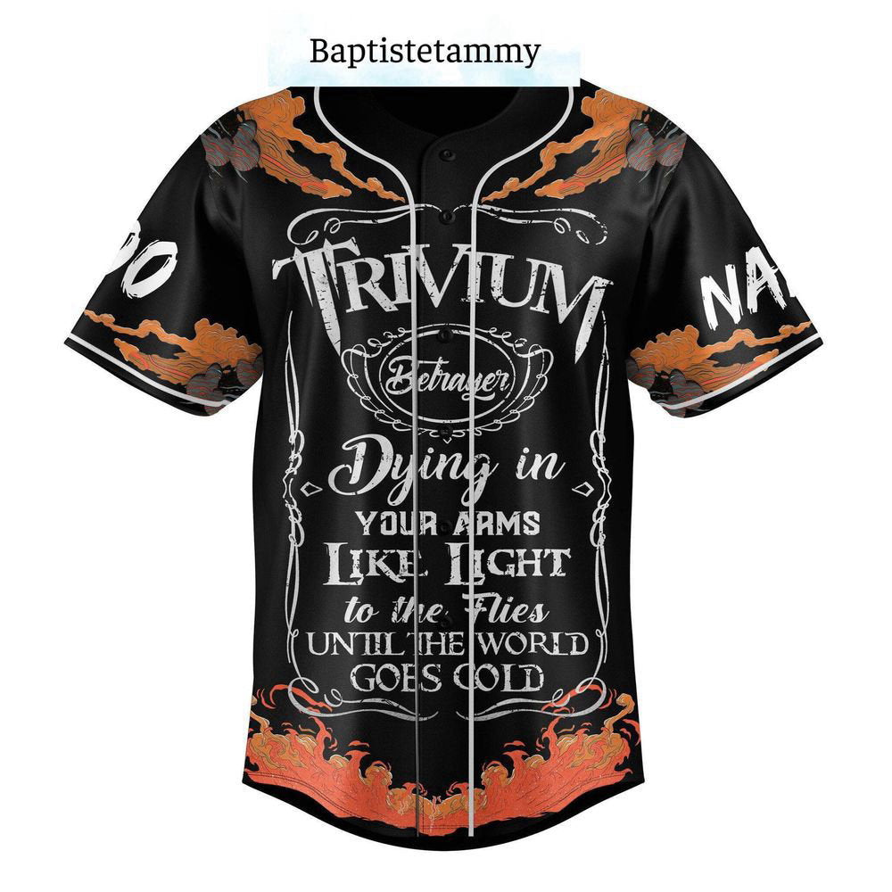 Trivium Baseball Jersey For Men Women, Dying In Your Arms Jersey - lylyprint.com baseball jersey product view 2