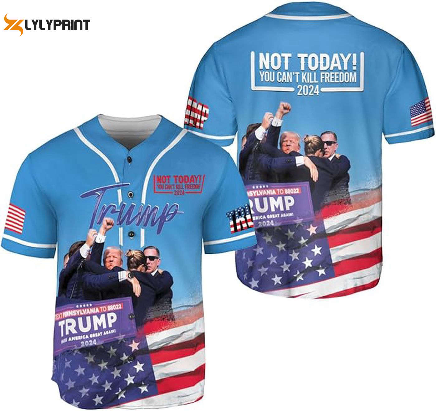 Trump Felon Baseball Jersey, Jersey Shirt Version 8 - Gift for Men Women - lylyprint.com baseball jersey product view 1
