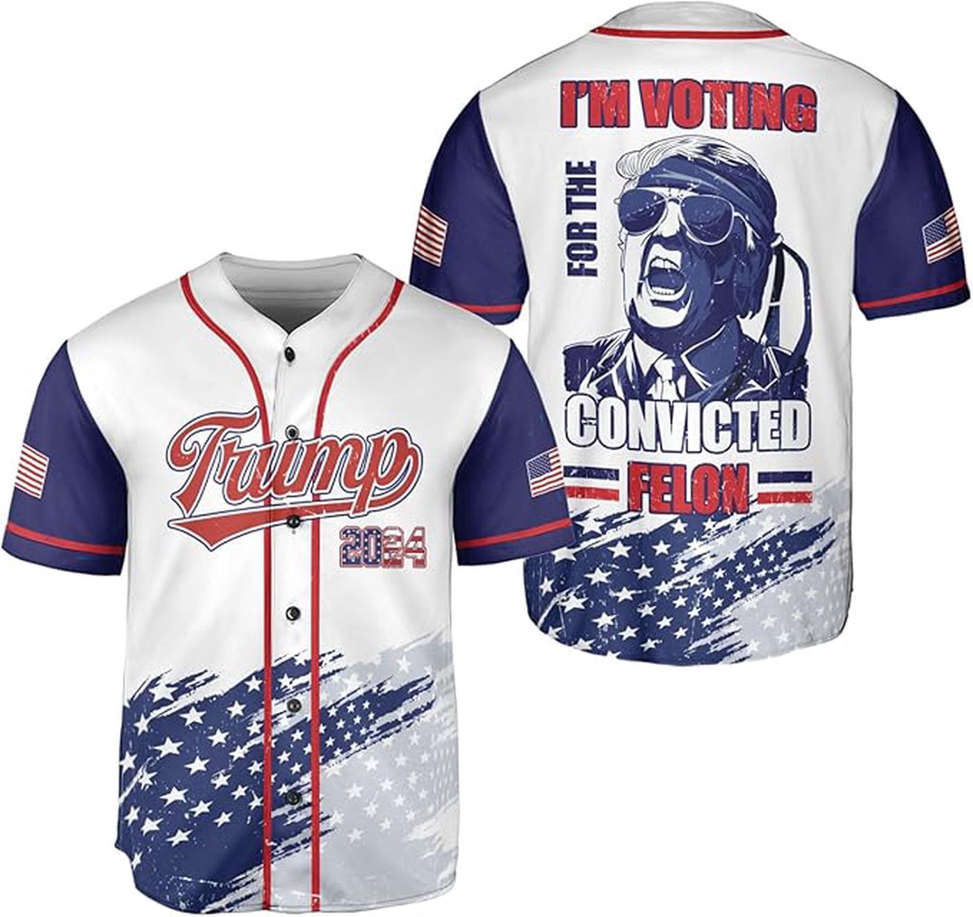 Trump Fight Baseball Jersey, Jersey Shirt For Winner 1 - Gift for Men Women - lylyprint.com baseball jersey product view 2