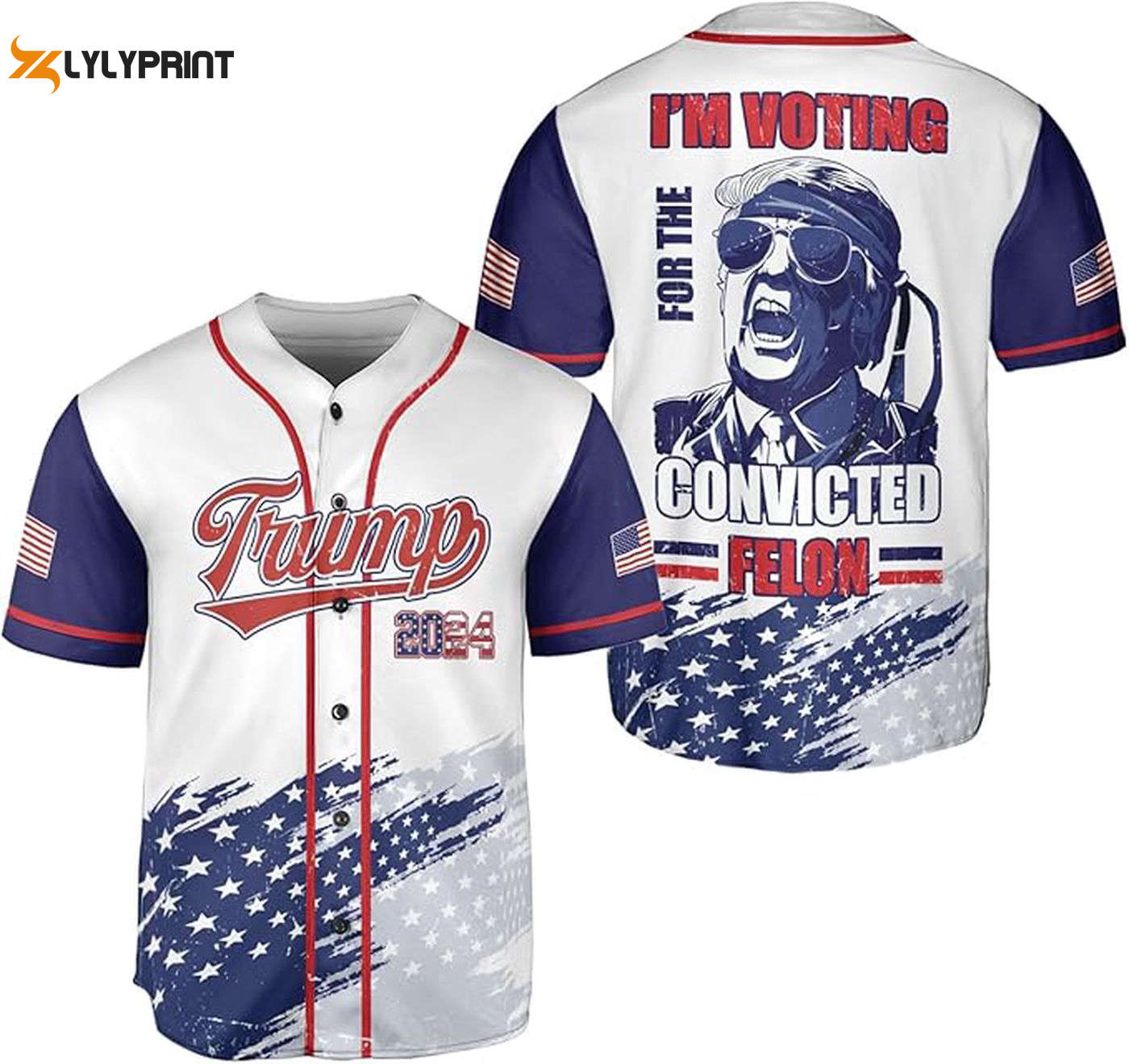 Trump Fight Baseball Jersey, Jersey Shirt For Winner 1 - Gift for Men Women - lylyprint.com baseball jersey product view 1