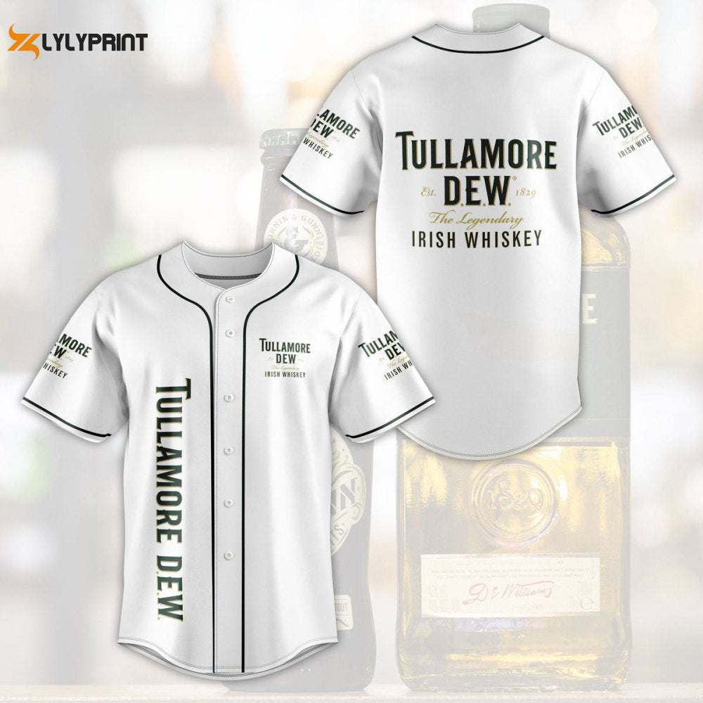 Tullamore Dew Baseball Jersey - lylyprint.com baseball jersey product view 1