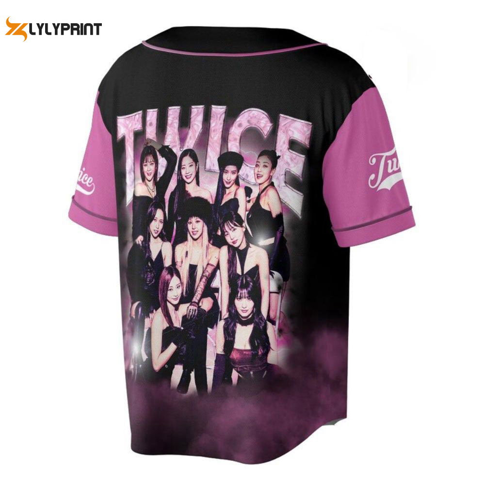 Twice Baseball Jersey Shirt, Momo Sana Nayeon Chaeyoung Jersey - lylyprint.com baseball jersey product view 2
