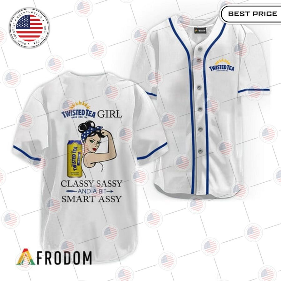 HOT Twisted Tea Classy Sassy And A Bit Smart Assy Baseball Jersey baseball jersey product view 1