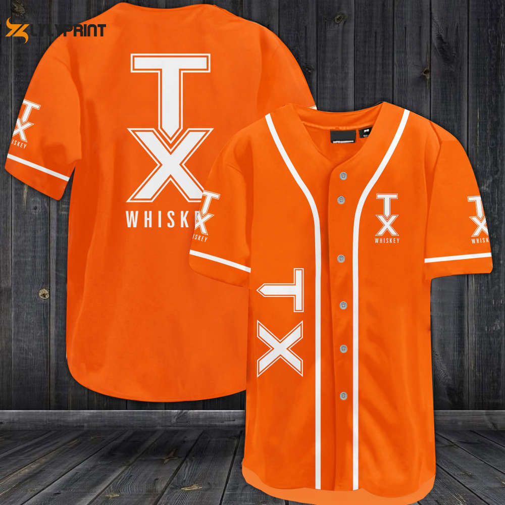 TX Blended Whiskey All Over Print Unisex Baseball Jersey - lylyprint.com baseball jersey product view 1