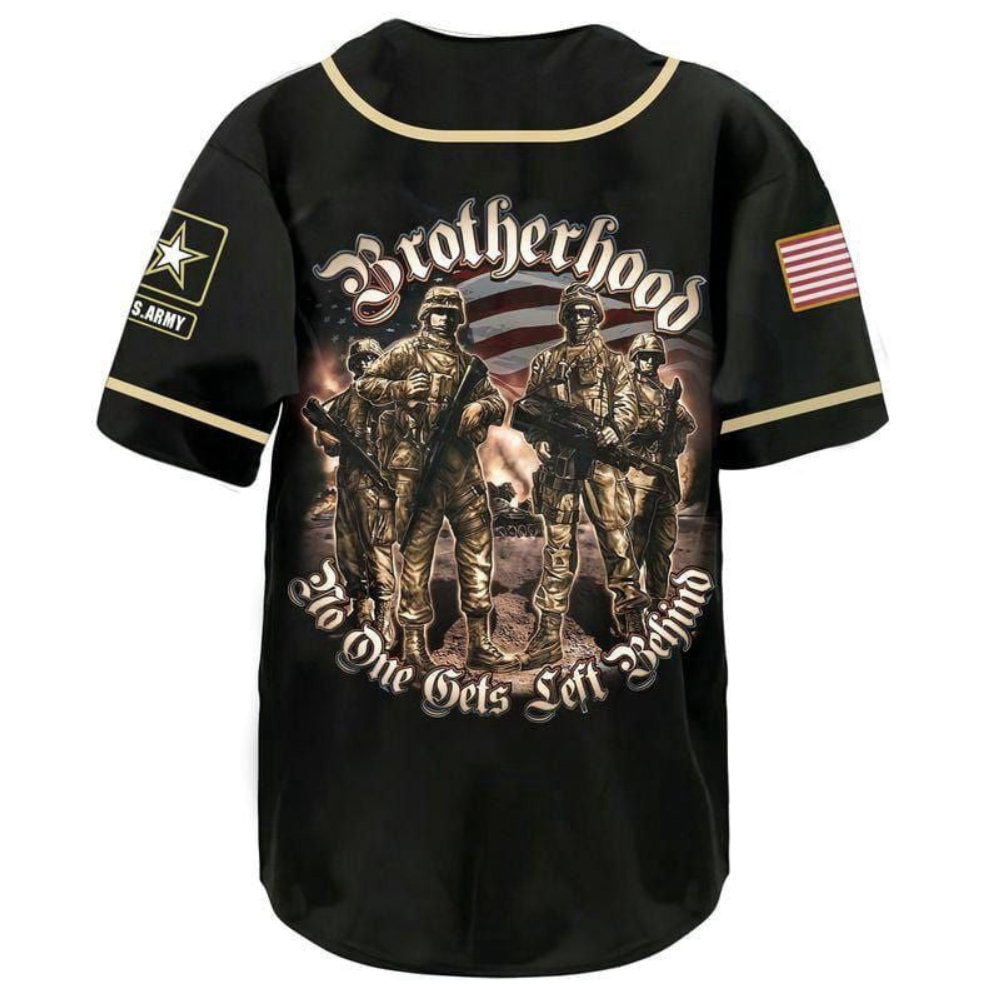 U S Army Brotherhood Baseball Jersey: Patriotic & Stylish Military Apparel - Aopprinter baseball jersey product view 4