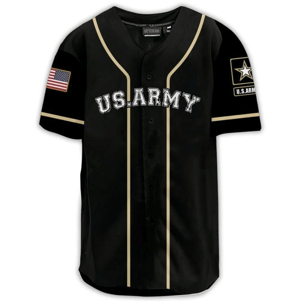 U S Army Brotherhood Baseball Jersey: Patriotic & Stylish Military Apparel - Aopprinter baseball jersey product view 3