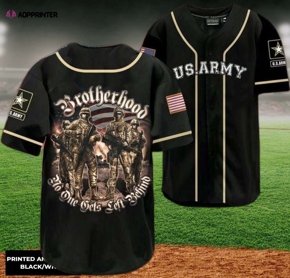 U S Army Brotherhood Baseball Jersey: Patriotic & Stylish Military Apparel - Aopprinter baseball jersey product view 1