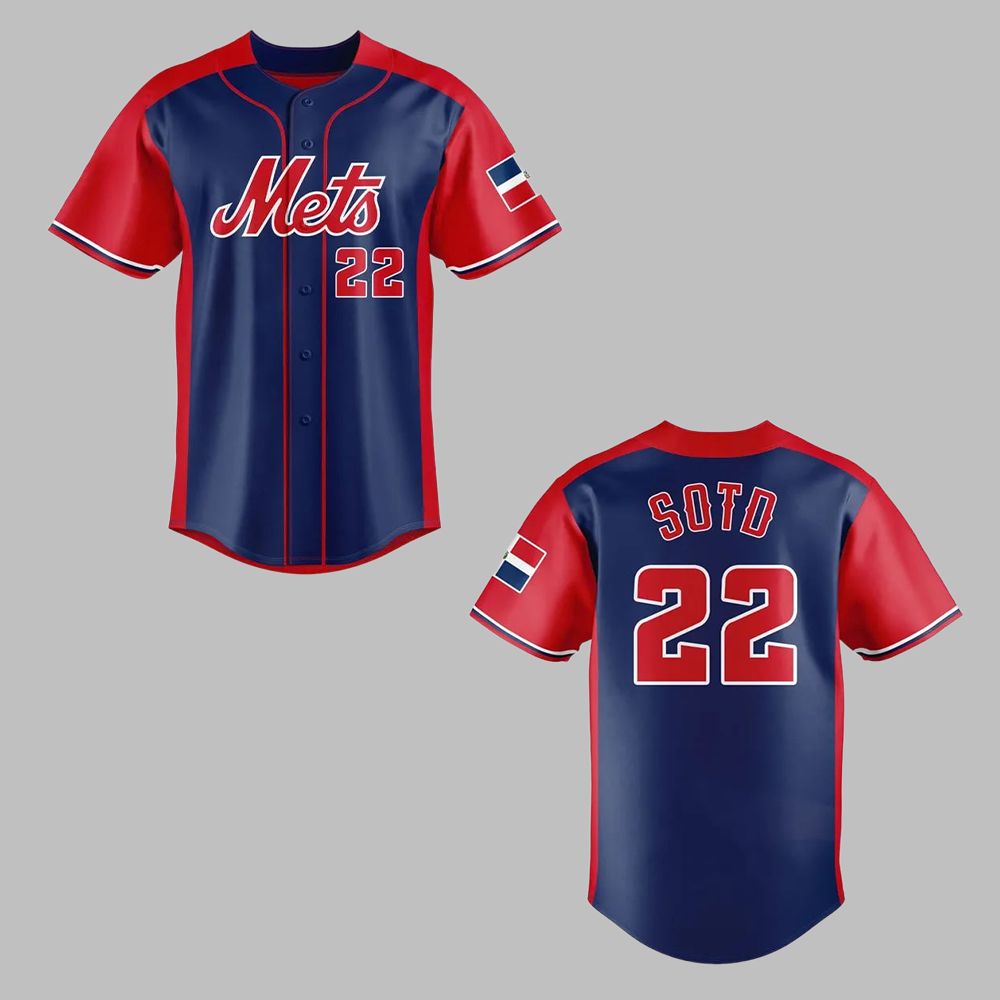 Mets Dominican Republic-themed Juan Soto Jersey Giveaway 2025 baseball jersey product view 3