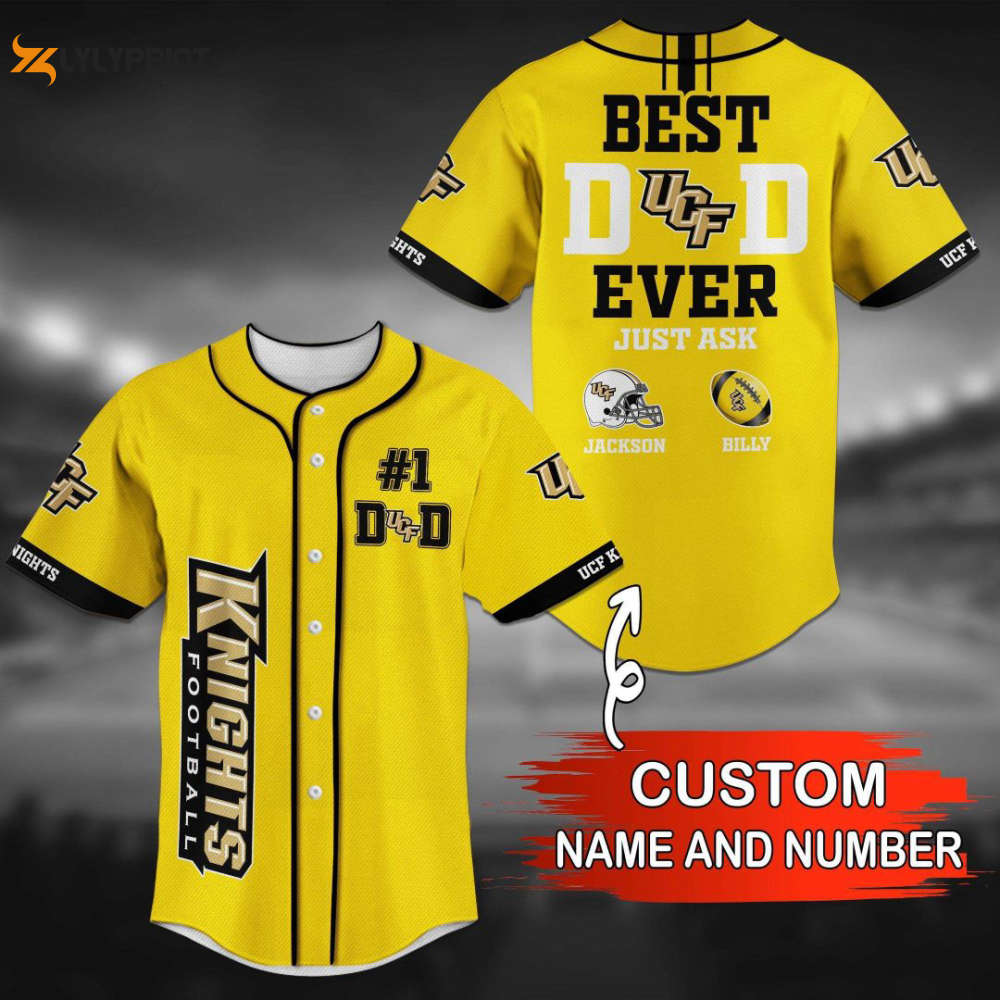Custom UCF Knights Baseball Jersey - Personalized Team Gear - lylyprint.com baseball jersey product view 1