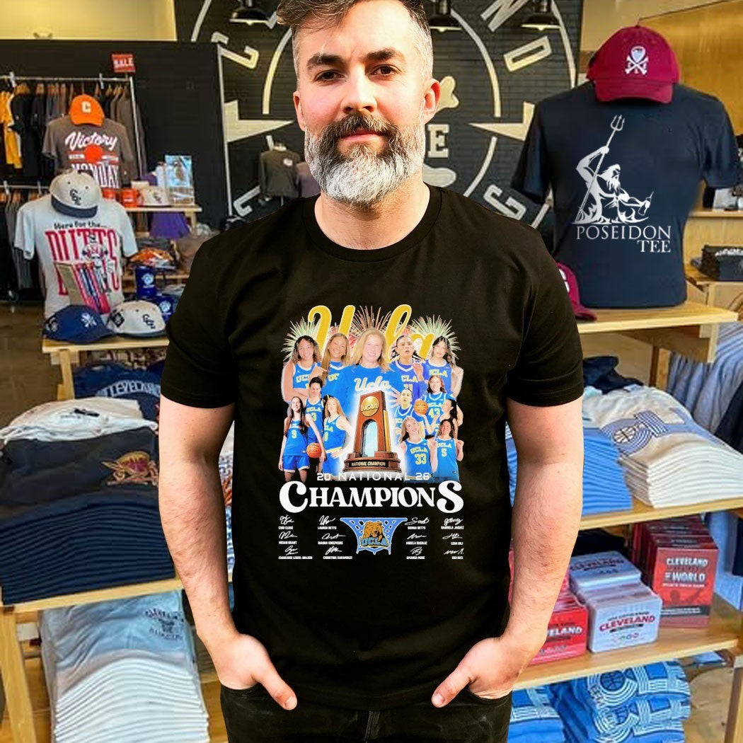UCLA Bruins 2026 NCAA WBB National Champions Trophy - Adult & Kids T-Shirts, Sweatshirts & Hoodies apparel design preview 5