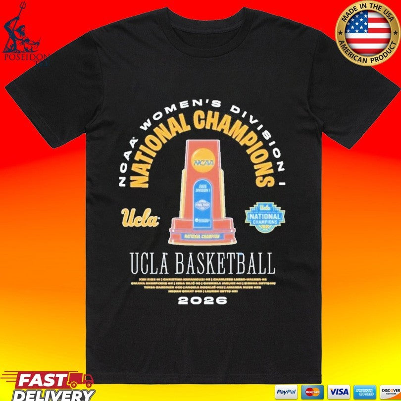 Ucla Bruins 2026 NCAA Womens Basketball National Champions Legends Trophy T-shirt Unisex T-shirt, Sweatshirt, Hoodie, Long Sleeve Tee - T-Shirt, Sweatshirt, Hoodie