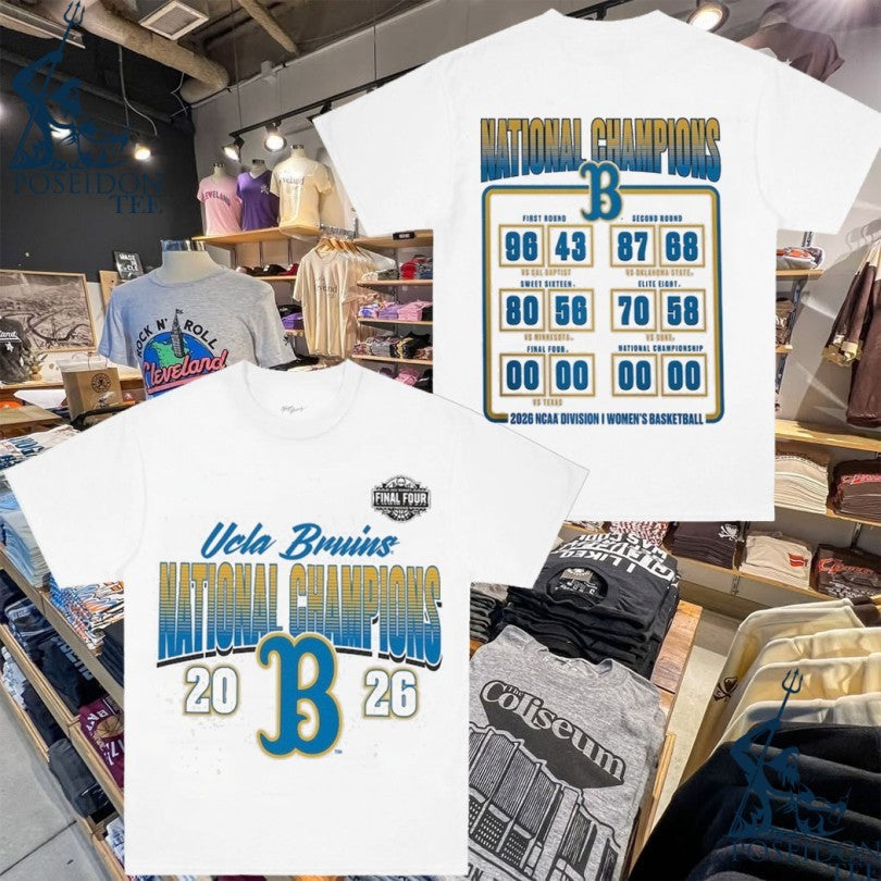 Ucla Bruins 2026 NCAA Womens Basketball National Champions Schedule T-shirt Unisex T-shirt, Sweatshirt, Hoodie, Long Sleeve Tee - T-Shirt, Sweatshirt, Hoodie