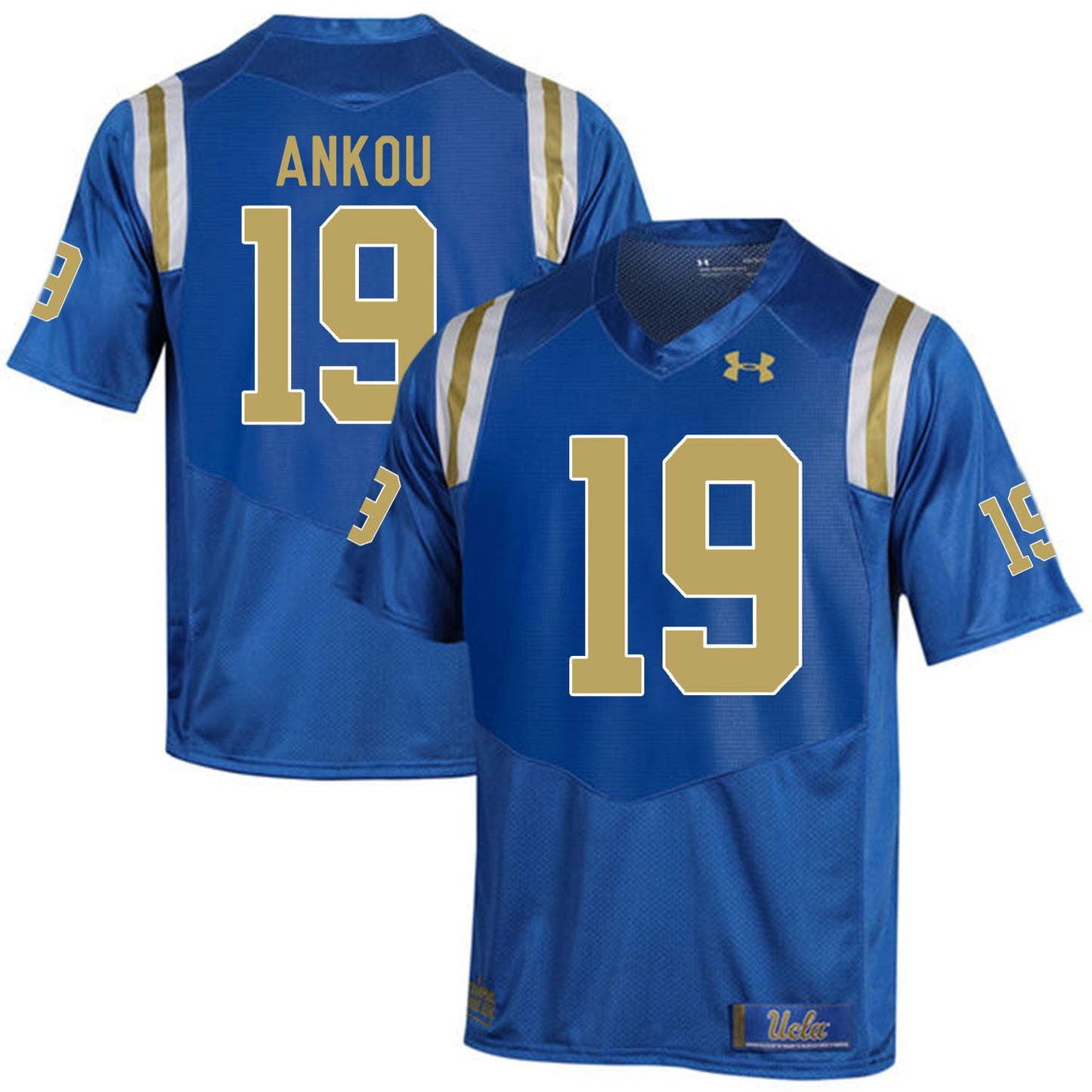 ucla bruins Eli Ankou 19 Blue College Football Jersey football jersey product view 1