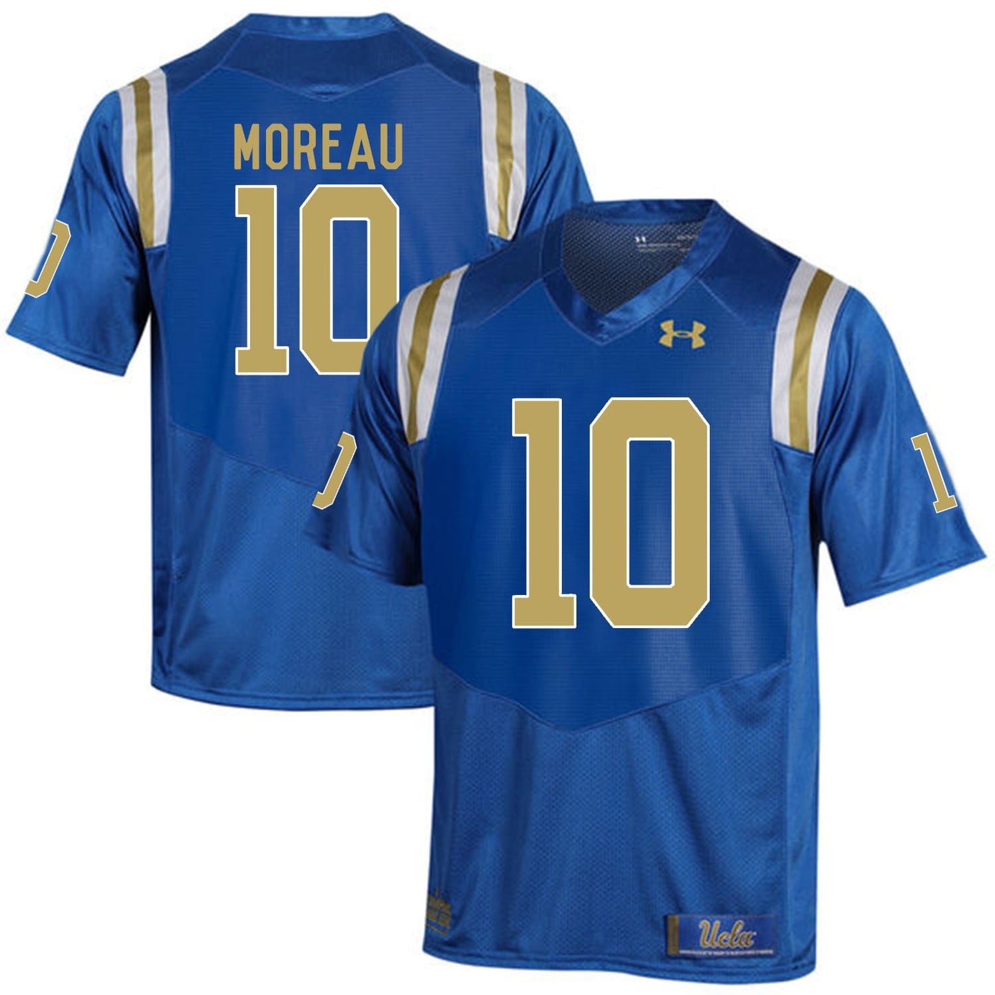 ucla bruins Fabian Moreau 10 Blue College Football Jersey football jersey product view 1