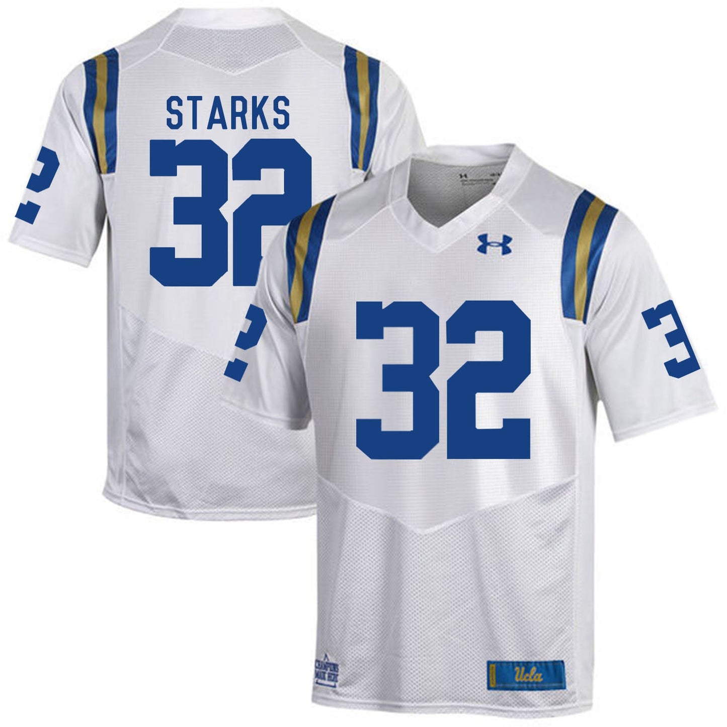 ucla bruins Jalen Starks 32 White College Football Jersey football jersey product view 1