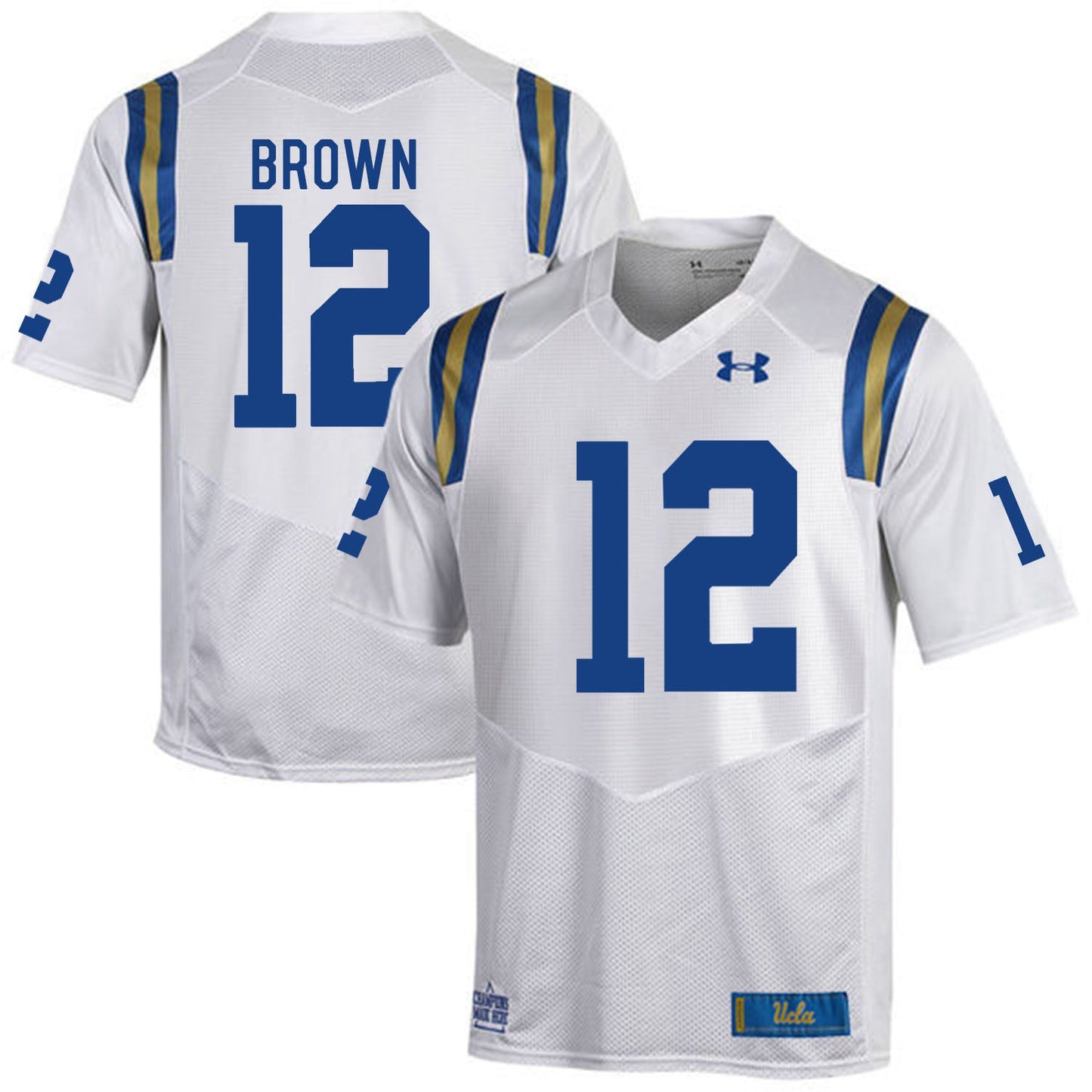 ucla bruins Jayon Brown 12 White College Football Jersey football jersey product view 1
